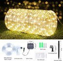 Solar Rope Lights, 66ft 200LED String, 8 Modes Waterproof Powered Outdoor, Flexible Clear Tube for Garden, Backyard, Patio, Deck, Porch, Pool, Tree Decor - Warm White by GreenHaven Gardens
