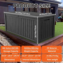 180 Gallon Waterproof Deck Box, Lockable Resin Storage Box for Patio Furniture Cushions Garden Tools and Outdoor Delivery Storage, Black by GreenHaven Gardens