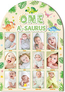 R HORSE My First Year Photo Frame Board, 3D One a Saurus Birthday Decorations Display Wood Board, Dinosaur Themed Baby First Year Picture Frame 12 Months Milestone 1st Birthday Nursery Decor Gift by TinyTreasures Baby Boutique