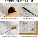 8x10 Area Rugs for Living Room - Washable Rug Modern Abstract Soft Large Neutral Non-Slip Carpet Indoor Floor Stain Resistant Thin Carpets for Bedroom Dining Room Farmhouse Nursery Home Office Multi by TinyTreasures Baby Boutique