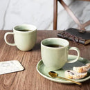 AmorArc 12oz Coffee Mugs, Ceramic Coffee Mugs set of 6 for Man, Woman, Dad, Mom, Modern Coffee Mugs with handle for Latte/Cappuccino/Milk/Cocoa. Dishwasher&Microwave Safe, Olive Green by CozyNest Decor