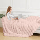 Pink Cozy Faux Fur Twin Blanket for Living Room Bedroom 60x80 Thick Ultra Soft Fuzzy Throw Blanket Fluffy Furry Bed Comforter Home Gifts 860 GSM by CozyNest Decor