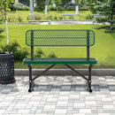 4/6/8 Feet Park Bench for Outside Heavy Duty Metal, Garden Benches Outdoor Bench with Backrest & Portable Frame, for Shopping Malls Stores Parks Patios Decks, Green by GreenHaven Gardens