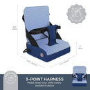 Dreambaby Grab ‘N Go Travel Booster Seat – Portable Toddler High Chair for Dining (6M-5Y) with Storage & Shoulder Strap by TinyTreasures Baby Boutique