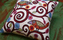 Cream Tree of Life Pillow Cover Birds White Floral Pillowcase Flower Accent Botanical Pillowsham Suzani Cushions Modern Plant Floral Cushion Hand Embroidered Wool Size 18x18