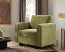 38.5 Oversized Accent Chair with Storage Green Corduroy, Single Modern Accent Sofa Chair with Arms for Apartment Living Room (21" Deep Seat) by CozyNest Decor