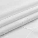 MIUCO Light Filtering Faux Linen Curtains - 63 Inch Length for Bedroom & Living Room, Pure White Floral Embroidered Solid Mix and Match, Semi Sheer Grommet Farmhouse Drapes, 2 Panels Set by CozyNest Decor