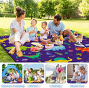 Extra Large Picnic Blanket Waterproof,80"x 80"Foldable Machine Washable Beach Blankets,Outdoor Blanket for 6-8 Adults,Picnic Mat Suitable for Indoor Crawling,Park Beach,Camping,Hiking,Travel（Dinosaur) by TinyTreasures Baby Boutique
