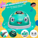 12V Dual Battery Electric Ride on Kids Bumper Car w/Remote Control,360 Degree Spin,Push Rod Rocker Horse Function,3-Speeds Babies & Toddlers Bumping Car Ride on Toy Gift for 1-4 Years Children（Green） by TinyTreasures Baby Boutique