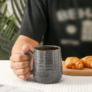 Hasense Ceramic Coffee Mugs - 15 OZ Large Coffee Cups Set of 6 with Handle for Hot Beverages, Porcelain Latte Mugs for Tea, Milk, Cocoa, Cappuccino and Mocha, Microwave and Dishwasher Safe, Grey by CozyNest Decor