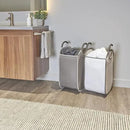 Neatfreak - 2 Tier Vertical Rolling Laundry Cart - Rolling Storage Cart On Wheels With 4 x Tote Hampers For Laundry, Towels, Blankets & Bathroom Organization - Quad Laundry Sorter by CozyNest Decor
