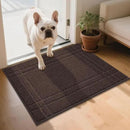 JSEI Entryway Rugs Doormat 24"x36", Non-Slip Dirt Trapper Door Mats Indoor, Washable Absorbent and Stain Resist Welcome Floor Mat for Front Door, Dog Door Mat, Muddy Wet Shoes & Paws, Brown by CozyNest Decor