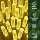 Heceltt 1600 LED 630 FT String Lights Outdoor, 8 Modes Warm White Christmas Lights Plug in, IP44 Waterproof Led String Lights with Timer and Memory for Xmas Holiday Wedding Decorations by GreenHaven Gardens