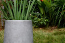 Kante 15.3" Dia Round Concrete Planter, Outdoor Indoor Large Plant Pots Containers with Drainage Hole and Rubber Plug for Home Garden Patio, Natural Concrete by GreenHaven Gardens