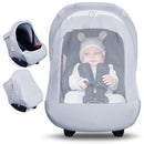 Metplus 2-in-1 Baby Car Seat Canopy, Multi Use Privacy Sun Shade, Protect Baby's Safety with Style, Infant Carrier Covers for Boys & Girls by TinyTreasures Baby Boutique