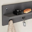 Modern Wall-Mounted Coat Rack with Shelf and Hooks - Wooden Entryway Organizer (Grey) by CozyNest Decor