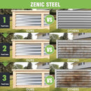 Wood Raised Garden Bed Outdoor Plant Box Planters for Outdoor 4X2X1.2 FT Plants with Galvanized Metal for Herbs Vegetables Flowers Great Patio Deck Balcony by GreenHaven Gardens