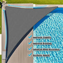 Amagenix Sun Shade Sail 5'X5'X5' Curved Edge Outdoor Shade Canopy Dark Grey Breathable 95% UV Block Shade Cloth for Patio Garden Backyard (We Make Custom Size) by GreenHaven Gardens