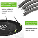 48 inch Tree Swing, Larger Saucer Flying Swing for Whole Family, 900lbs Weight Capacity, with Adjustable Hanging Straps, for Outdoor Backyard, Gifts for Kids, Black by GreenHaven Gardens