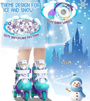 Adjustable Roller Skates for Kids Girls Ladies with Light Up Flash LED Wheels(Age 3-9),Three-Point Type Balance,Gift Box Packing for Toddlers,Children by TinyTreasures Baby Boutique
