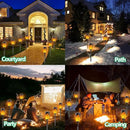 Albelt Solar Torch Lights Outdoor - 10 Pack With Flickering Flame for Garden Decor, Super Bright Waterproof for Outside Landscape Yard Party Decorations by GreenHaven Gardens
