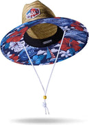 Straw Hat for Men & Women | Lifeguard Hat, Beach Hat & Sun Hat | UPF 50+ Wide Brim for Sun Protection | One Size | Hemlock by GreenHaven Gardens