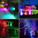 T-SUNUS Color Changing Solar Landscape Spotlights 2 Pack, IP65 Waterproof Lights 9.8ft Cable, Outdoor RGB Spot Light With Separated Panel for Yard Garden Driveway Porch Walkway Pool Patio by GreenHaven Gardens