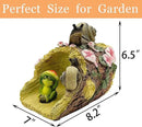 Snails Frog Garden Statue - Decorative 3"x4" Gutter Downspout Splash Block & Rain Diverter | Outdoor Decor Sculpture, Eco-Friendly Resin, Weather-Resistant, Easy Install