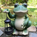 YODY Solar Garden Statues Outdoor Decor- Yard Decorations for Patio, Balcony, Backyard, Lawn Ornaments - Frog Figurines with LED Light- Unique Birthday House Warming Gifts for Women, Mom, Dad by GreenHaven Gardens