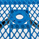 Global Industrial 4' Rectangular Expanded Metal Picnic Table, 48" L x 62" W,Blue by GreenHaven Gardens