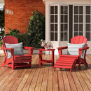 SERWALL Folding Adirondack Footrest, All Weather Adirondack Ottoman Without Assembly, Red by GreenHaven Gardens