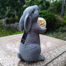 Solar Rabbit Statue Garden Decor -Rabbit Lover Gifts, with Gazing Solar LED Lights Ball Bunny Decoration for Garden Yard Patio Lawn Balcony - Gifts for Mom Grandma by GreenHaven Gardens