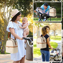 Breastmilk Cooler Bag with Ice Pack Fits 6 Baby Bottles up to 9 Ounce, Breast Milk Pump Cooler Bag with Shoulder Strap for Nursing Mom Daycare, Work, Travel- Cream by TinyTreasures Baby Boutique