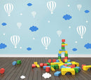 Hot Air Balloons Clouds and Stars Nursery Decor DIY Wall Stickers Bedroom Self Adhesive JW577 (Color 2) by TinyTreasures Baby Boutique