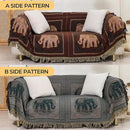 Boho Throw Blanket for Bed with Tassels,100% Cotton Ultra Soft and Cozy Large Blanket Elephant Printed Farmhouse Decor Bed Blankets,60"×80" All Season Rustic Throw for Sofa Couch Chair-Brown by CozyNest Decor