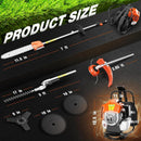 6 in 1 52cc Brush Weed Cutter Petrol Hedge Trimmer Grass Pruner Chainsaw Trimmer with Four Mowing Heads for Gardening Care by GreenHaven Gardens