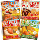 4PCS Thanksgiving Paint by Sticker Books Crafts for Kids Ages 4-8 Fall Sticker by Number Books Activity Book for Kids Age 3-5 Puzzle Book Craft Art Toddler Gift with Turkey Pumpkin 32 Pictures by TinyTreasures Baby Boutique