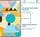Jumbo Picnic Rug, Large Picnic Mat, 6'7" x 6'7", Outdoor Waterproof Picnic Blanket Beach Mat, Foldable & Waterproof, Picnic Blankets Ideal for Beach & Park, Outdoor Blanket, Happy Now by TinyTreasures Baby Boutique