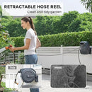 Giraffe Tools AW405/8MB Retractable Garden Hose Reel 5/8" x 90 ft PRO Metal Bracket, Heavy Duty, Any Length Lock Hose Reel, 90ft, Dark Grey by GreenHaven Gardens