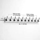 Dseap Coat Rack Wall Mount: 38-1/4" Long, Patented, Heavy-Duty, 10-Double-Hooks Wooden Hanger Rail for Winter Coats Hat Jacket Clothing, White & Black by CozyNest Decor