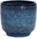 LuxenHome 15.5" Dia Large Ceramic Pots for Plants, Ocean Blue Glazed Planters for Outdoor Plants, Round Indoor Flower Pots with Drainage Hole and Rubber Plug for Home Garden Patio by CozyNest Decor