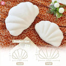 Ivory Seashell Throw Pillows, Shell Shaped Throw Pillows, 13 Inch Soft Home Decorative Pillow Plush Cushion for Bed Couch Living Sofa Room Decor Accent Throw Pillow