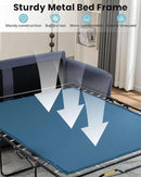 Queen Pull Out Sofa Bed, 2-in-1 Convertible Sleeper Sofa Couch with Memory Foam Mattress – Space-Saving Sofa Bed Queen for Living Room & Guest Room, Navy Blue by CozyNest Decor