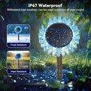 Hogni 4PK Solar Garden Lights, Ground Stake/Hang 2 in 1 Solar Sunflowers Outdoor Waterproof IP67, Outdoor Decor for Pathway Walkway Landscape Backyard Fence Decoration by GreenHaven Gardens