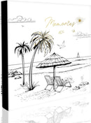 Holoary Travel Photo Album 4x6 500 Photos, Five Pictures Per Page, Large Beach and Vacation Album, Printed Book Cover Travel Design for Honeymoon Memories by TinyTreasures Baby Boutique