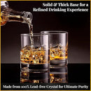 Voted Best High-End Whiskey Decanter 2024 by Food & Wine Magazine |1Hand-Blown Decanter & 4 Tumblers |Made in Europe |100% Lead-Free Crystal |Gift Box by CozyNest Decor