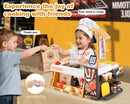 Kids Kitchen Food PlaySet - Simulated Teppanyaki Fast Food Restaurant Toy with Cash Register, Includes Color-Changing Food, Suitable Birthday Gift for Boys and Girls Aged 3-5 by TinyTreasures Baby Boutique