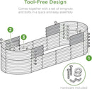 Best Choice Products 4x2x2ft Outdoor Metal Raised Garden Bed, Oval Deep Root Planter Box for Vegetables, Flowers, Herbs, and Succulents w/ 101 Gallon Capacity, Rubber Edge Guard - Dark Green by GreenHaven Gardens