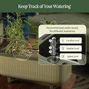 Vego Garden Herb Indoor Plant Box, Self Watering Planters Pots for Indoor Plants with Trellis for Kitchen Window Sill or Countertop Plants Cage - Fog Gray by GreenHaven Gardens