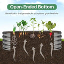Galvanized Raised Garden Bed Kit, Galvanized Planter Garden Boxes Outdoor, Oval Large Metal for Vegetables,Flower,12x1.8x1FT by GreenHaven Gardens